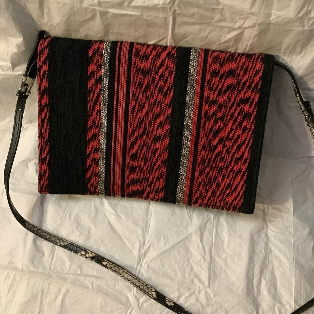 PROENZA SCHOULER Small Mixed Woven Black/Red Multicolor Lunch Bag NWOT​​​​ - Picture 12 of 14